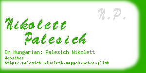 nikolett palesich business card